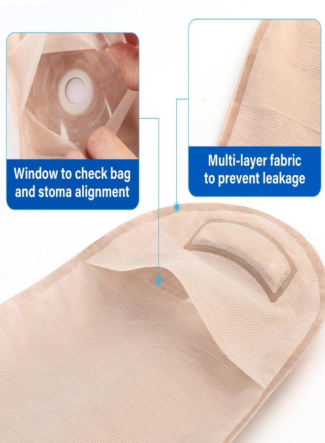 لوتفانسي أكياس فغر القولون من لوت فانسي، عبوة من 20 كيسًا، مستلزمات فغر القولون، أكياس تصريف قطعة واحدة مع إغلاق للعناية بفتحة فغر اللفائفي، قابلة للقص حسب المقاس، أقصى قطر 64 مم - Image 3